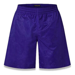 Louis Vuitton LVSE Signature Monogram Chardon Purple Swim Board Shorts L Large